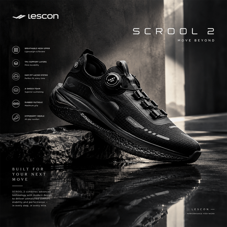 کفش اسپورت زنانه لسکون مدل LESCON SCROOL 2